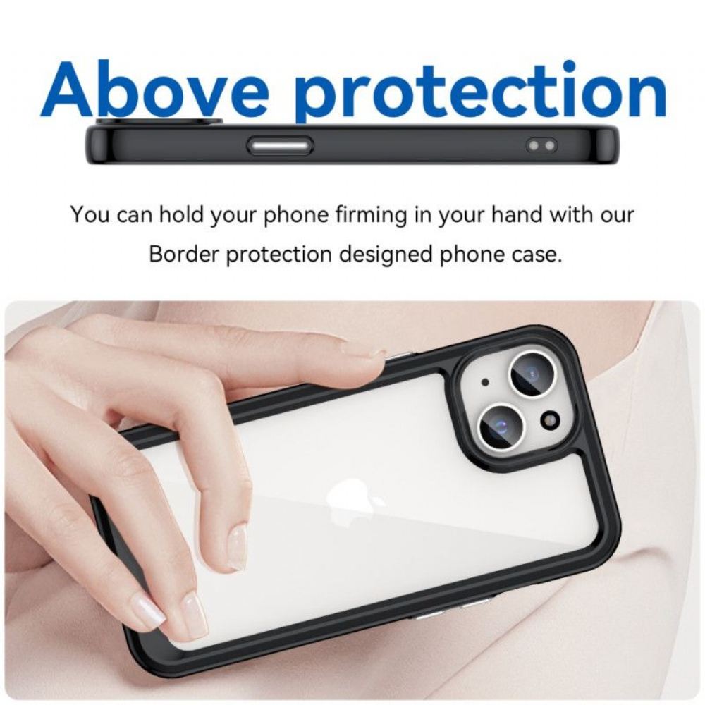 Kryt Na iPhone 15 Plus Akrylová Zadní Strana A Silikonové Hrany