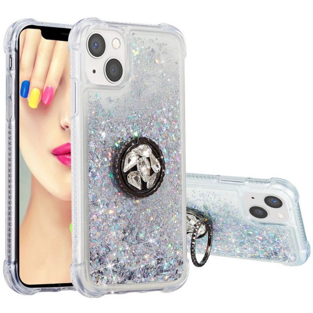 Kryt Na iPhone 15 Plus Flitry S Podpůrným Kroužkem