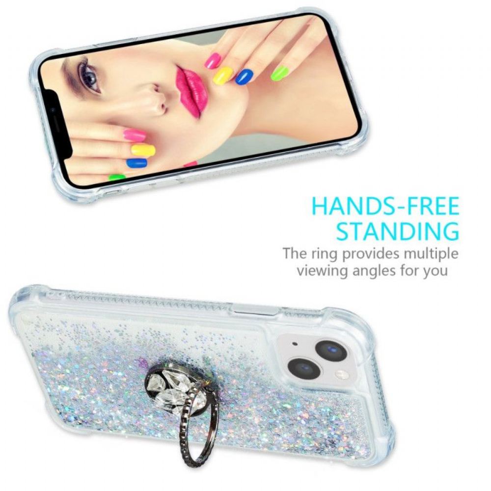 Kryt Na iPhone 15 Plus Flitry S Podpůrným Kroužkem