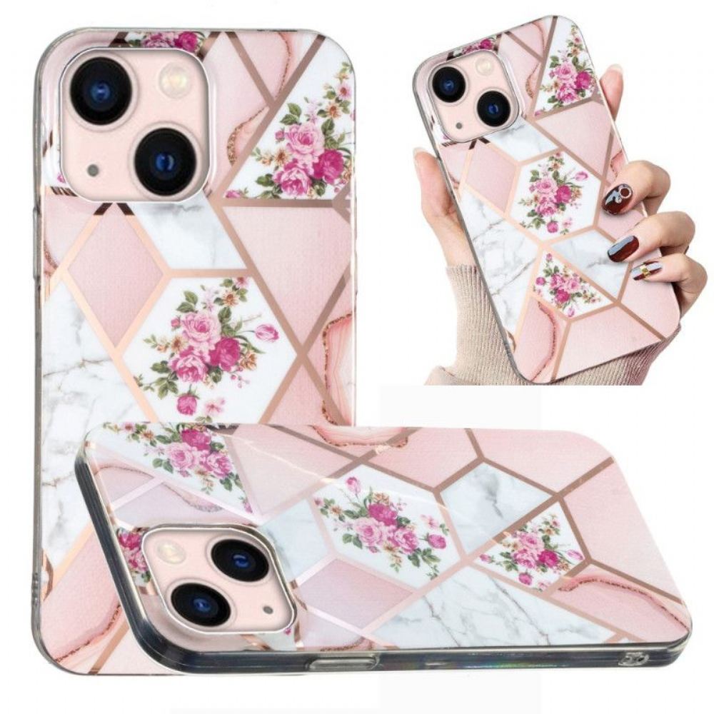 Kryt Na iPhone 15 Plus Květinový Mramor