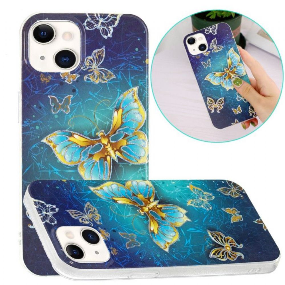 Kryt Na iPhone 15 Plus Zlatí Motýli