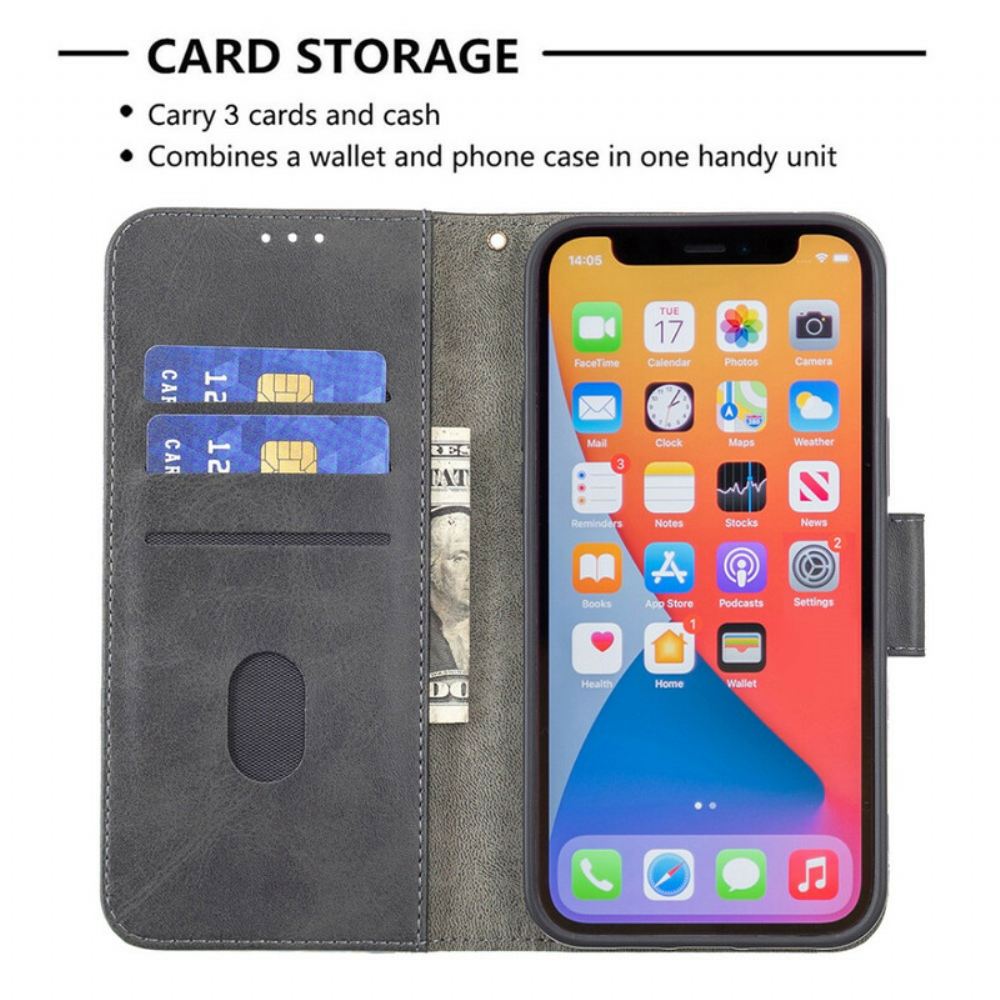 Flipové Pouzdro Na iPhone 13 Pro Max Klasický Efekt Krokodýlí Kůže