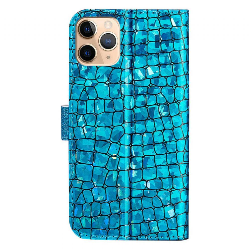 Flipové Pouzdro Na iPhone 13 Pro Max Krokodýlí Diamanty