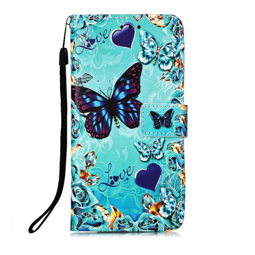 Flipové Pouzdro Na iPhone 13 Pro Max Na Lana Love Butterflies Strappy