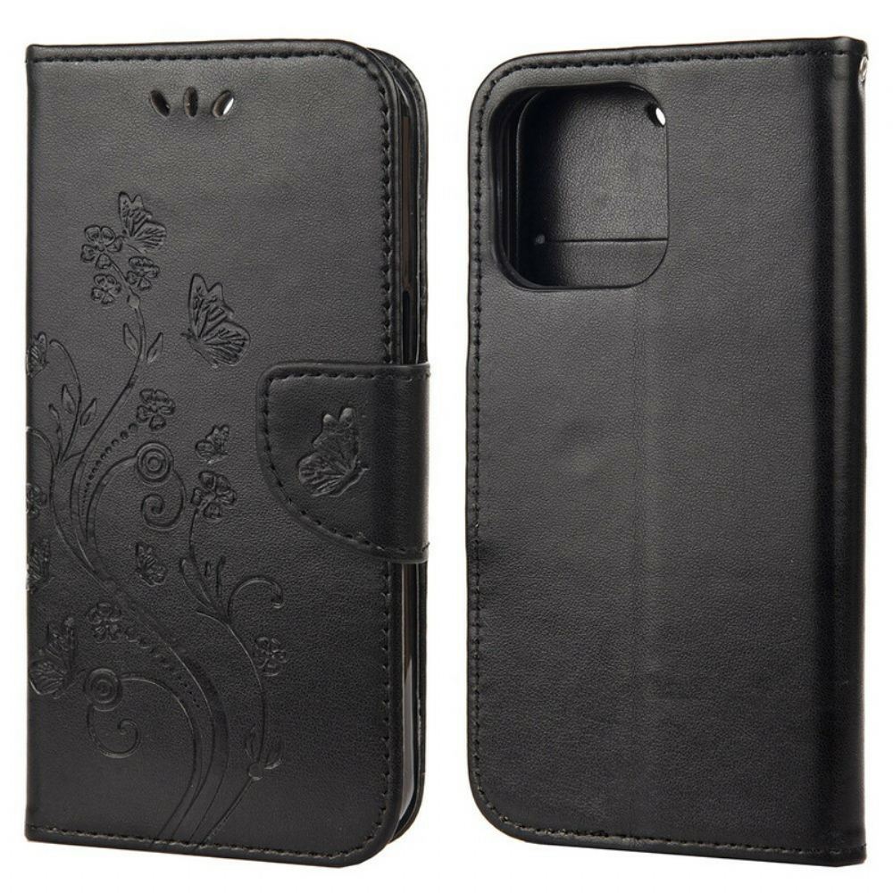 Flipové Pouzdro Na iPhone 13 Pro Max Motýli Ve Větru
