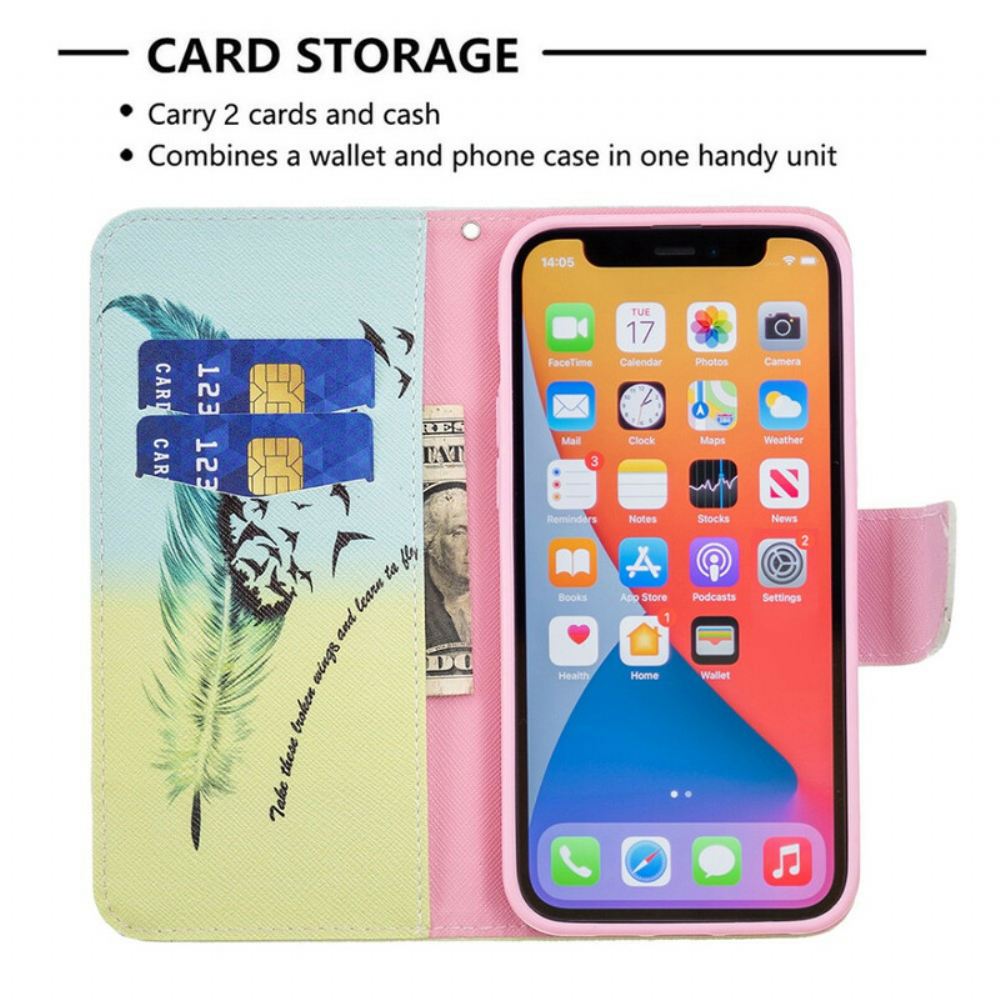 Flipové Pouzdro Na iPhone 13 Pro Max Naučte Se Létat