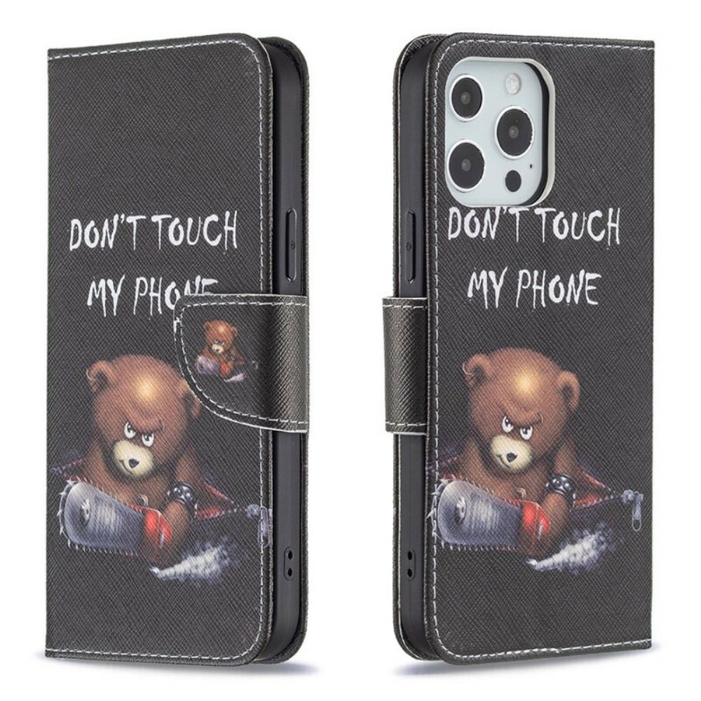 Flipové Pouzdro Na iPhone 13 Pro Max Nebezpečný Medvěd