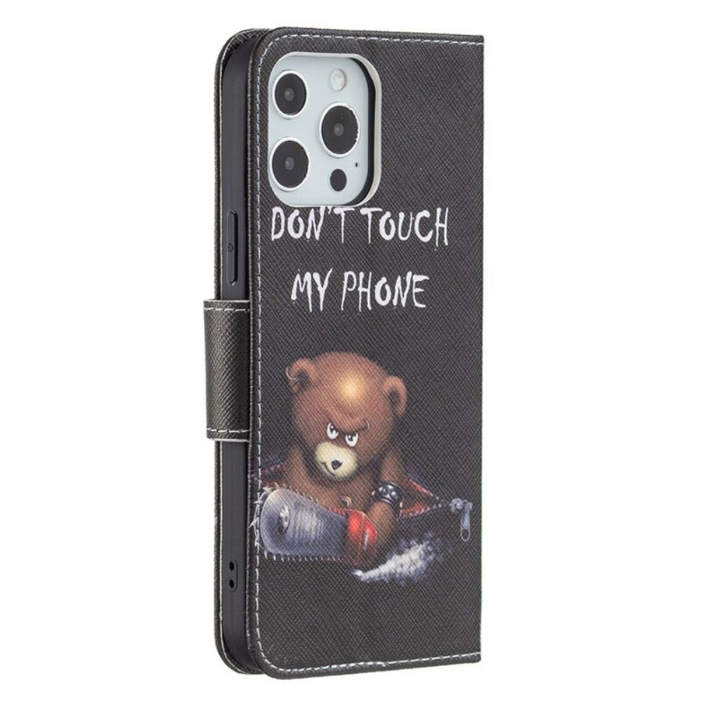 Flipové Pouzdro Na iPhone 13 Pro Max Nebezpečný Medvěd