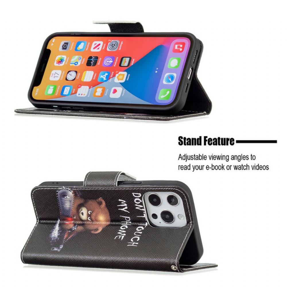 Flipové Pouzdro Na iPhone 13 Pro Max Nebezpečný Medvěd
