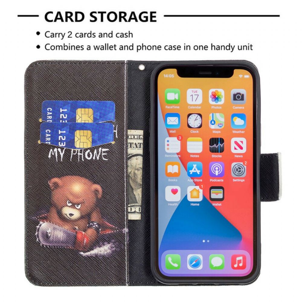 Flipové Pouzdro Na iPhone 13 Pro Max Nebezpečný Medvěd