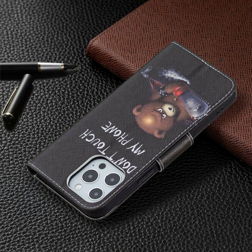 Flipové Pouzdro Na iPhone 13 Pro Max Nebezpečný Medvěd