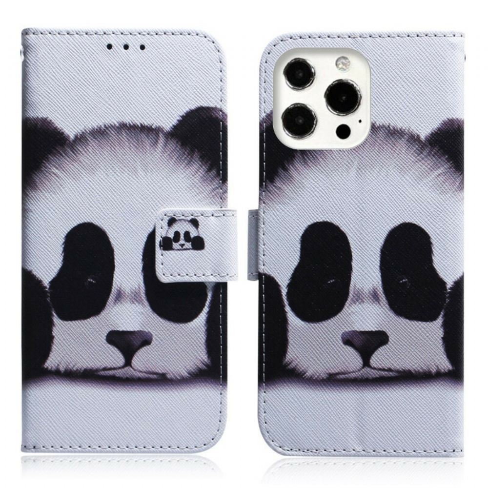 Flipové Pouzdro Na iPhone 13 Pro Max Panda Tvář