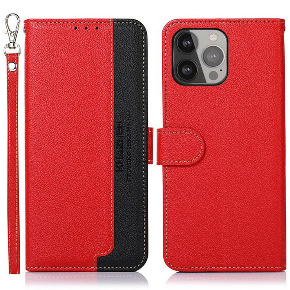 Flipové Pouzdro Na iPhone 13 Pro Max Rfid Khazneh Ve Stylu Liči