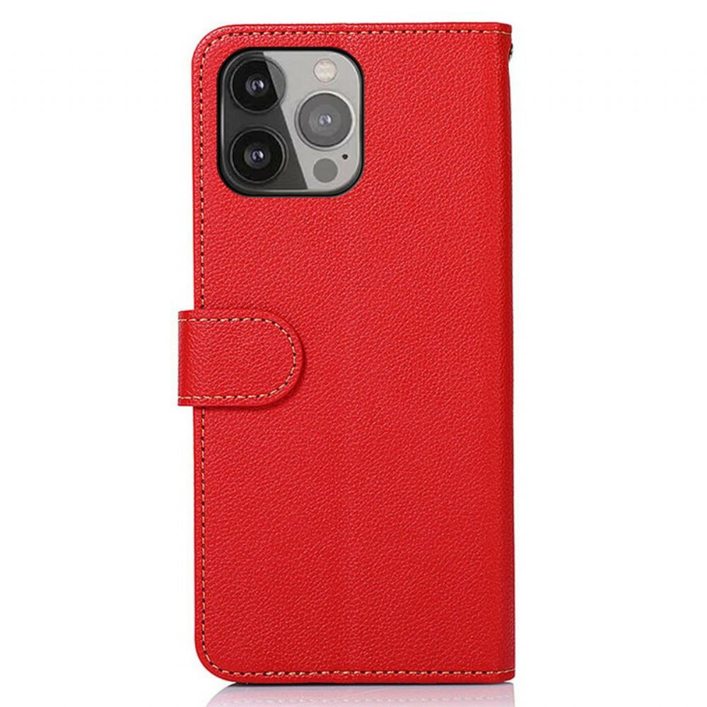 Flipové Pouzdro Na iPhone 13 Pro Max Rfid Khazneh Ve Stylu Liči