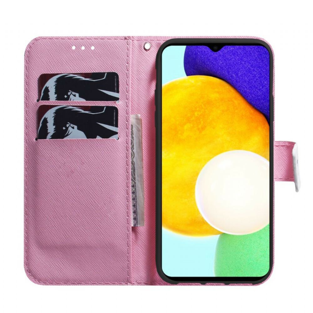 Flipové Pouzdro Na iPhone 13 Pro Max Zaprášený Květ Růže