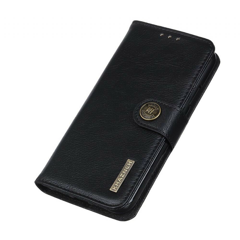 Kožené Pouzdro Na iPhone 13 Pro Max Imitace Kůže Khazneh