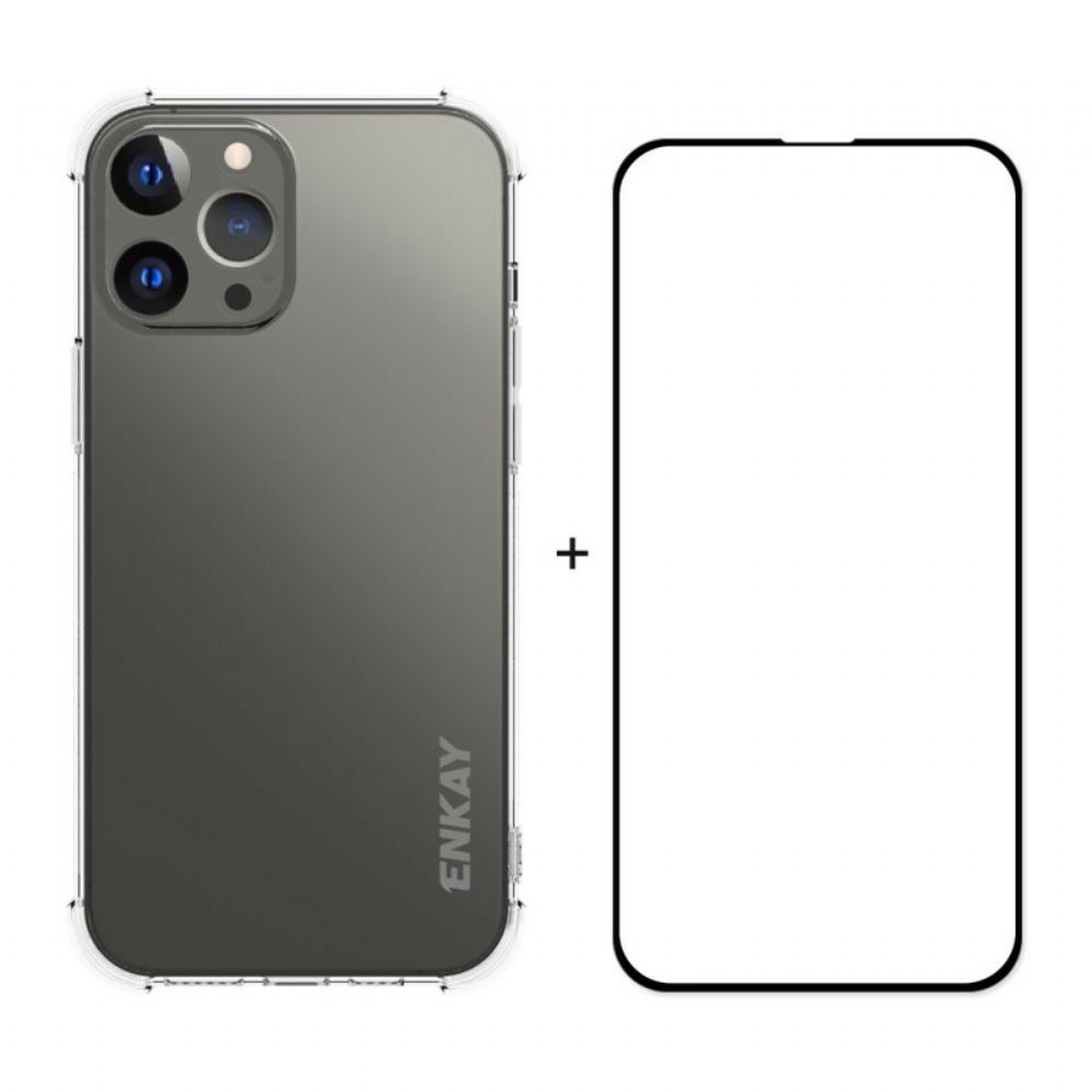 Kryt Na iPhone 13 Pro Max Kombinovaná Obrazovka A Tvrzené Sklo Enkay