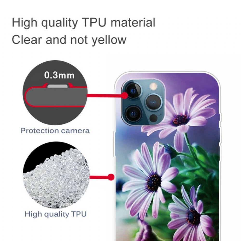 Kryt Na iPhone 13 Pro Max Realistické Květiny