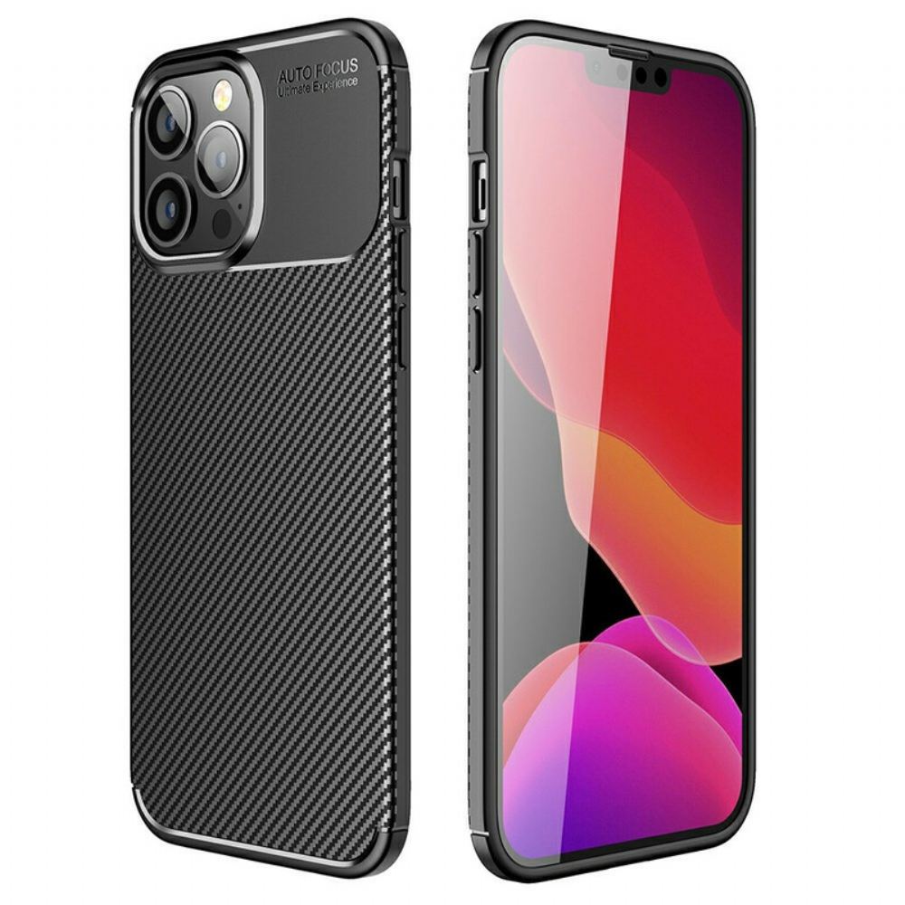 Kryty Na Mobil Na iPhone 13 Pro Max Flexibilní Textura Uhlíkových Vláken