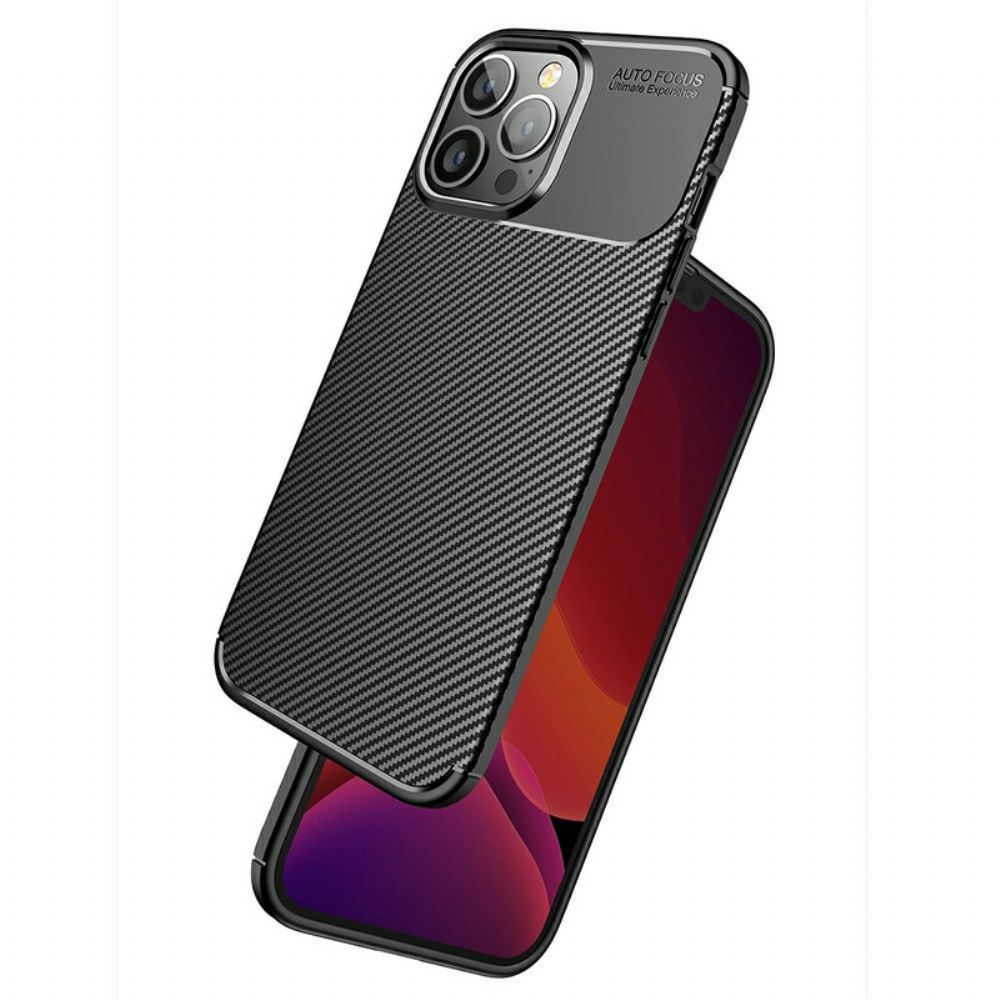 Kryty Na Mobil Na iPhone 13 Pro Max Flexibilní Textura Uhlíkových Vláken