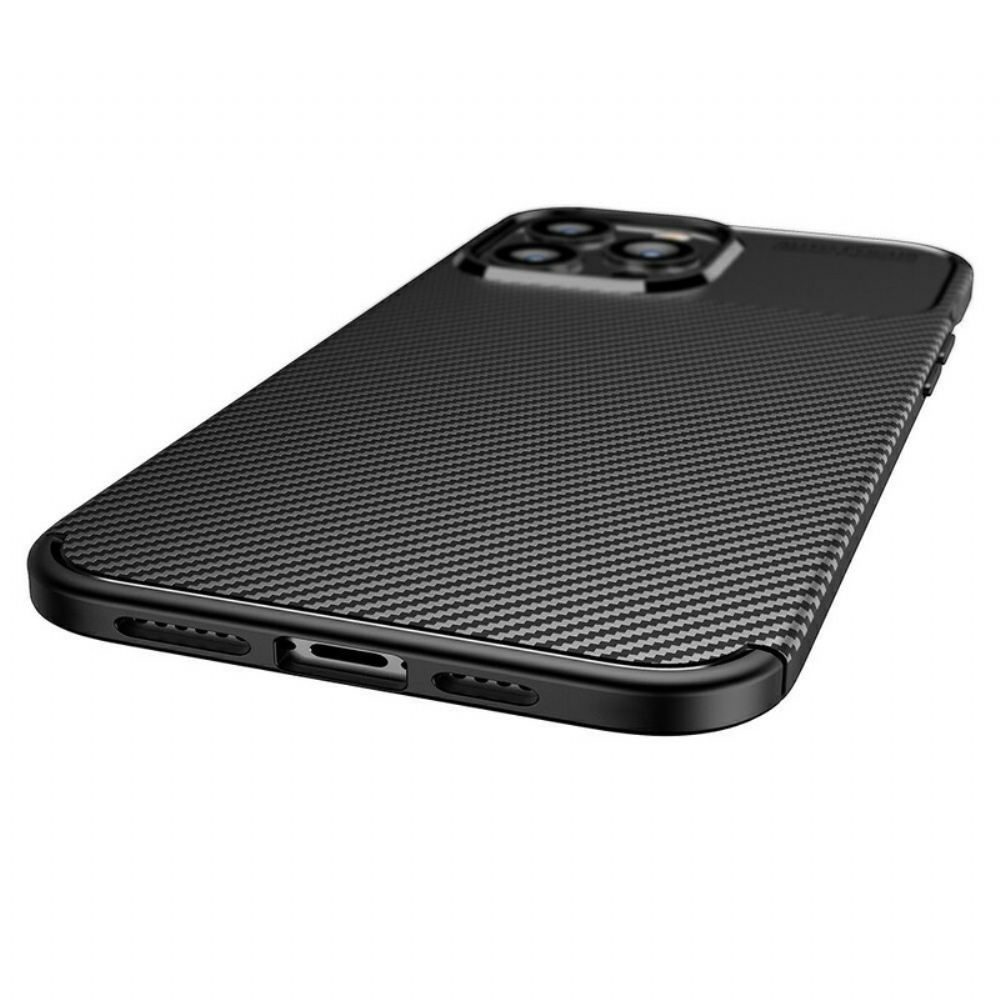 Kryty Na Mobil Na iPhone 13 Pro Max Flexibilní Textura Uhlíkových Vláken