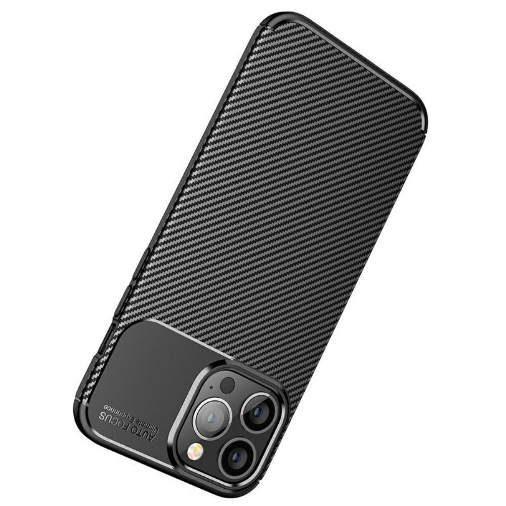 Kryty Na Mobil Na iPhone 13 Pro Max Flexibilní Textura Uhlíkových Vláken