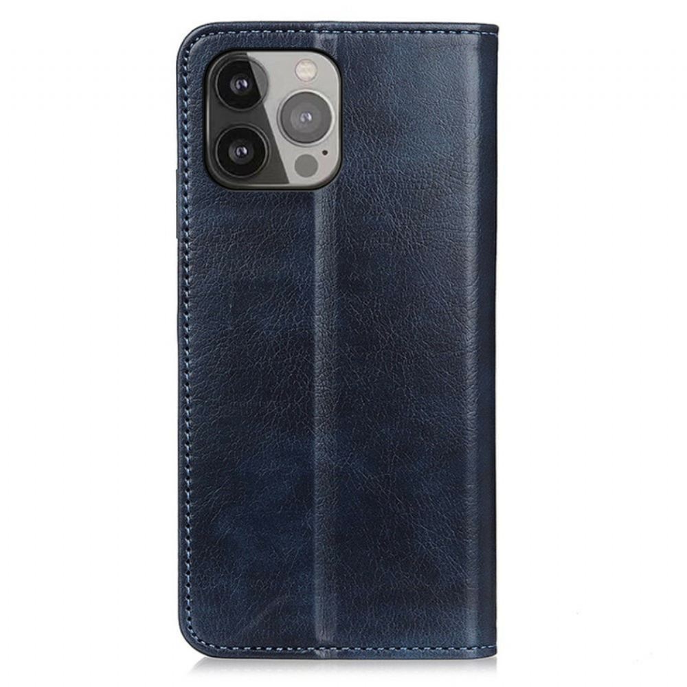 Kryty Na Mobil Na iPhone 13 Pro Max Flipové Pouzdro Litchi Štípaná Kůže