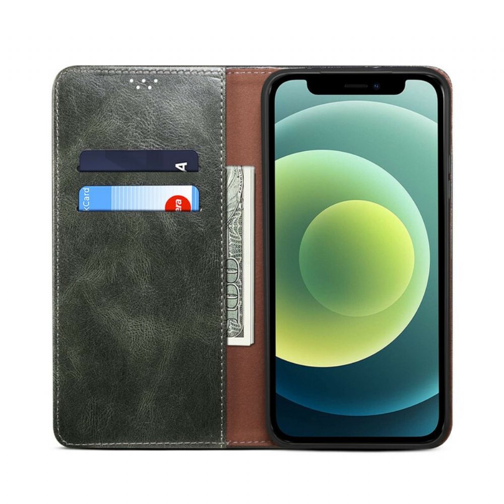 Kryty Na Mobil Na iPhone 13 Pro Max Flipové Pouzdro Voskovaná Umělá Kůže