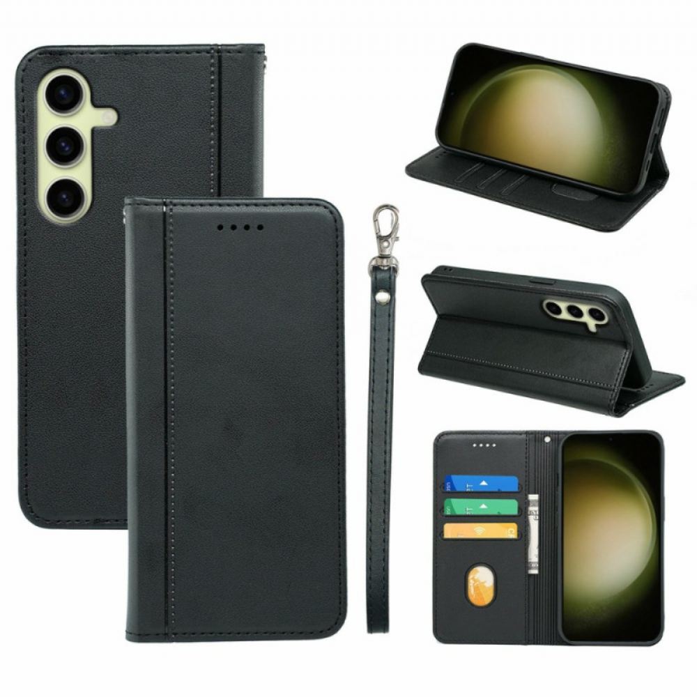 Kožené Pouzdro Folio Samsung Galaxy S26 Plus Ozdoba