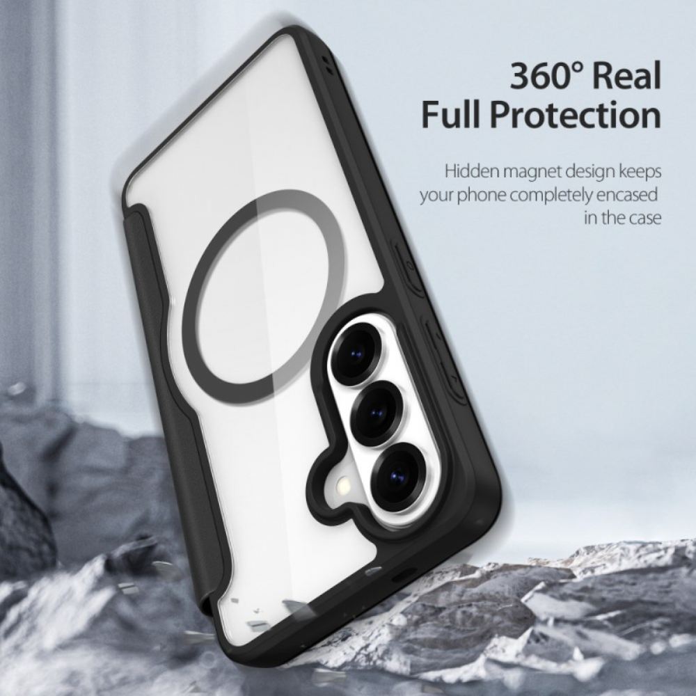 Kožené Pouzdro Samsung Galaxy S26 Plus Kryty Na Mobil Magnetické Pouzdro Skin X Pro Dux Ducis