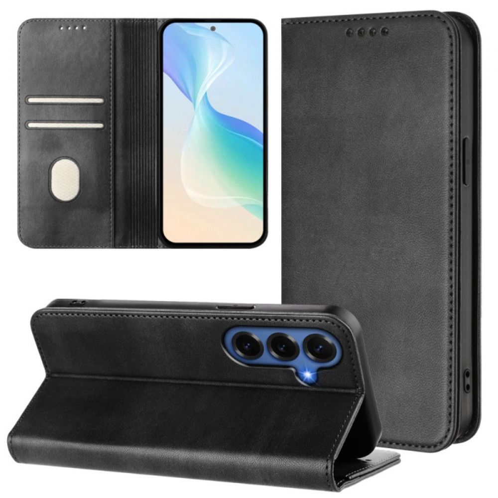 Kožené Pouzdro Samsung Galaxy S26 Plus Kryty Na Mobil Texturovaná Rfid Ochrana Retro