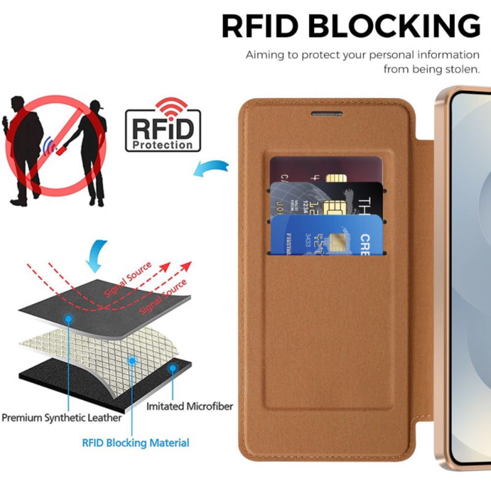 Kožené Pouzdro Samsung Galaxy S26 Plus Polstrovaný Držák Rfid Karty