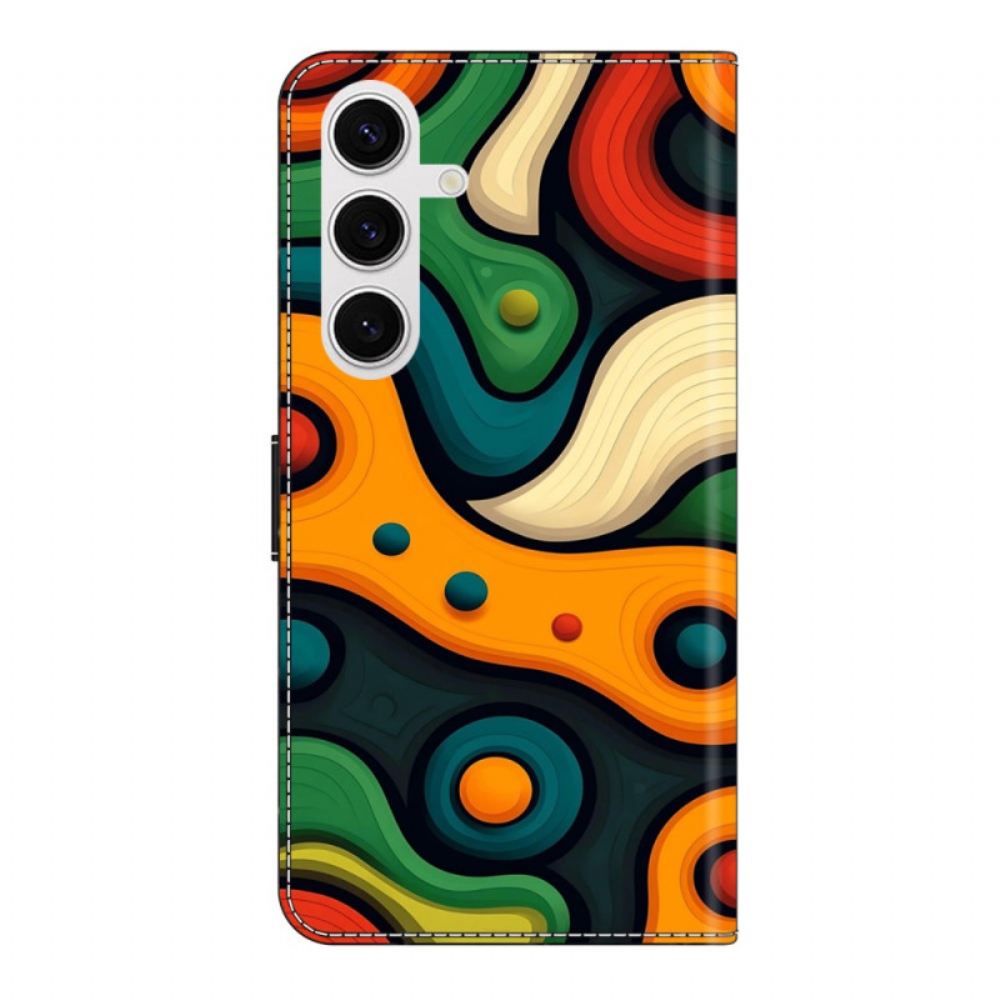 Kožený Kryt Na Samsung Galaxy S26 Plus Malovaný Motiv