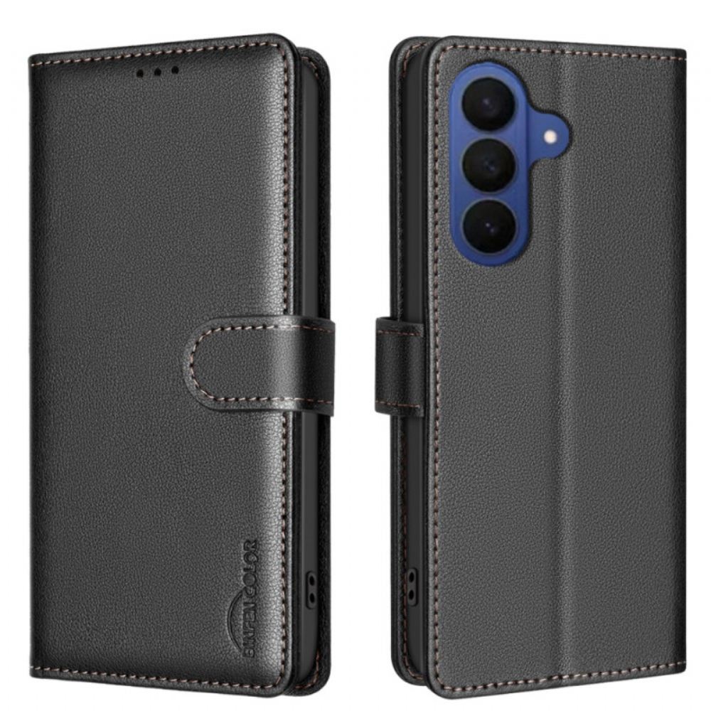 Kožený Kryt Samsung Galaxy S26 Plus Barva Binfen