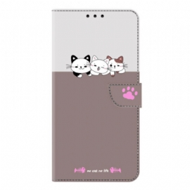Kožený Kryt Samsung Galaxy S26 Plus Grafické Kočky