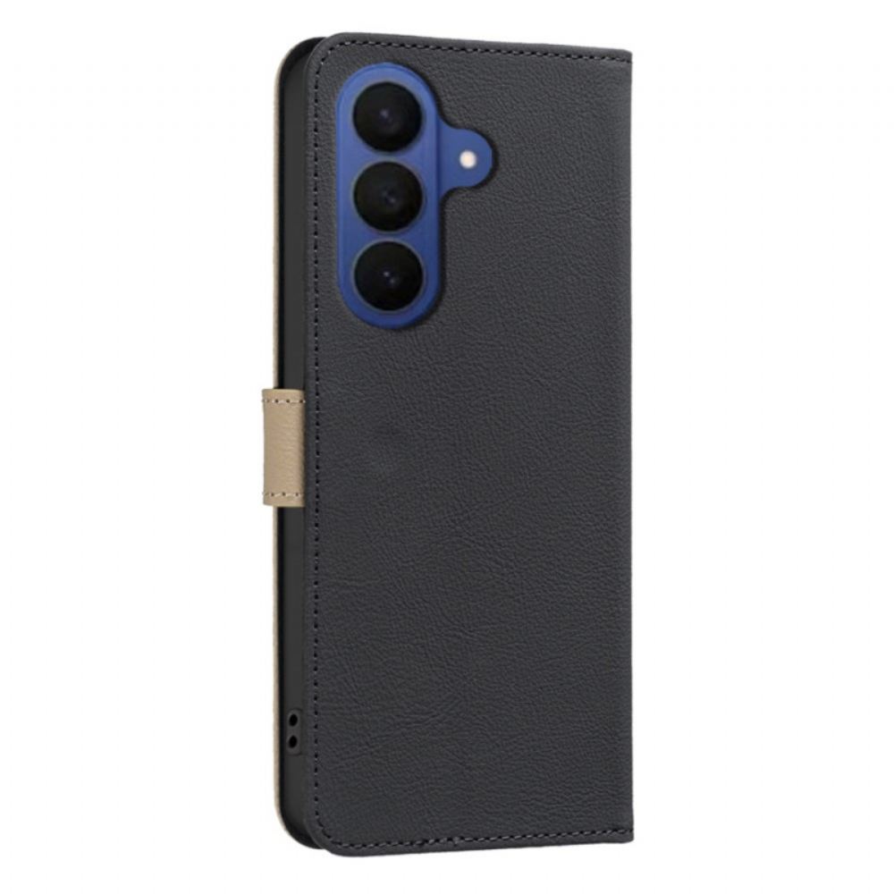 Kožený Kryt Samsung Galaxy S26 Plus Květinová Binfen Colo