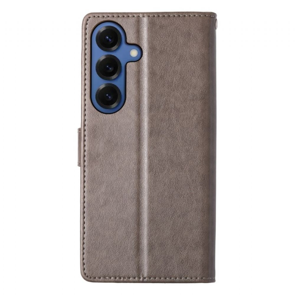 Kožený Kryt Samsung Galaxy S26 Plus Malé Květiny