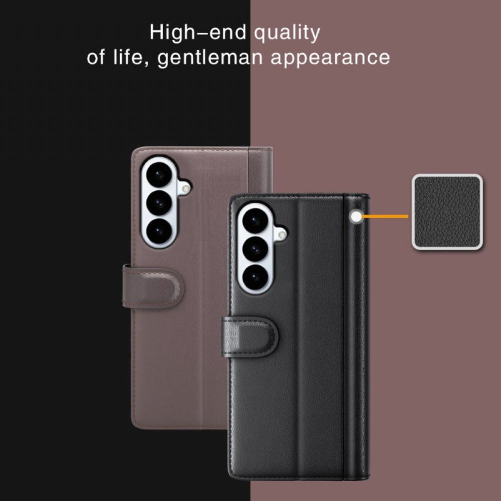 Kožený Kryt Samsung Galaxy S26 Plus Pravá Kůže