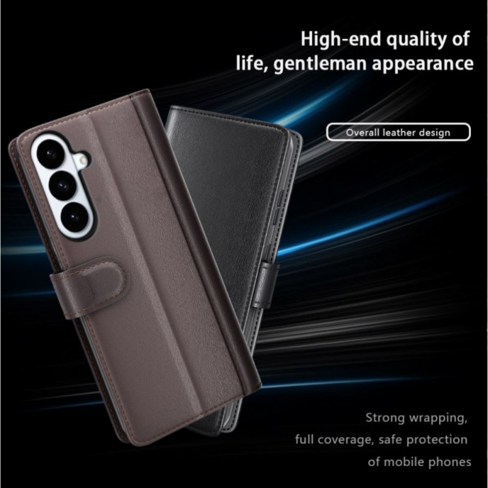 Kožený Kryt Samsung Galaxy S26 Plus Pravá Kůže