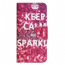 Kožený Kryt Samsung Galaxy S26 Plus Zachovejte Klid A Třpytte Se