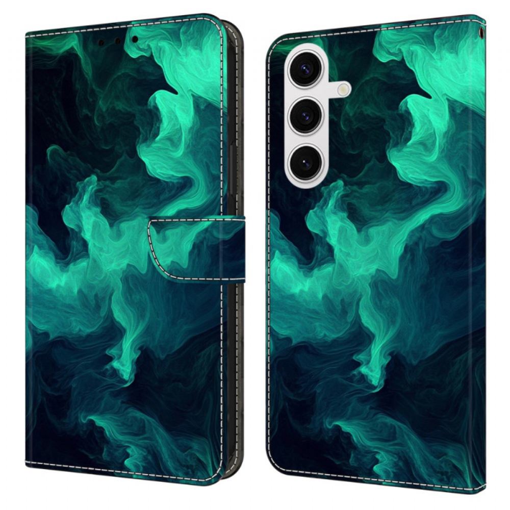 Kožený Kryt Samsung Galaxy S26 Plus Zelený Kouř