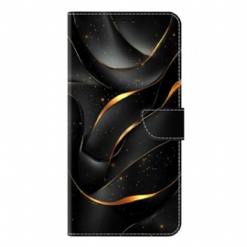 Kožený Kryt Samsung Galaxy S26 Plus Zlatá Stuha