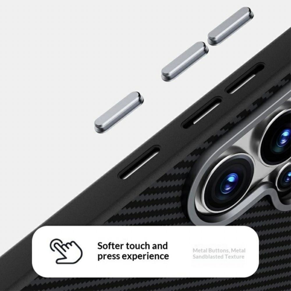 Kryt Samsung Galaxy S26 Plus Kryty Na Mobil Magnetický Držák Z Uhlíkových Vláken Abeel