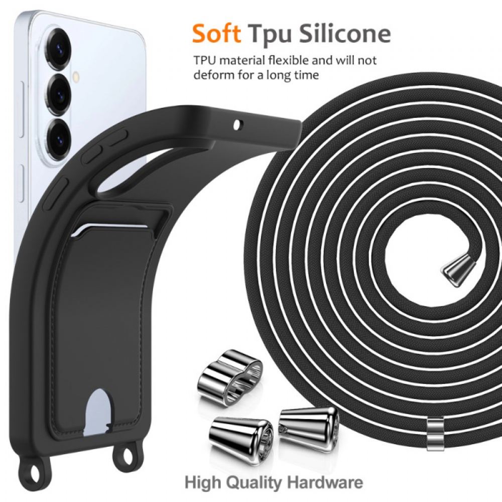 Kryt Samsung Galaxy S26 Plus Kryty Na Mobil Pouzdro Na Karty A Šňůrka Na Krk