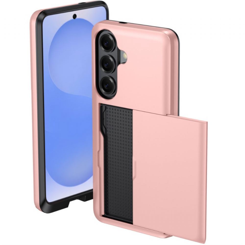 Kryt Samsung Galaxy S26 Plus Pouzdro Na Karty S Metalickým Efektem