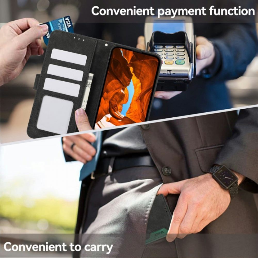 Peněženková Pouzdra Samsung Galaxy S26 Plus Kryty Na Mobil Dvoubarevný Rfid Abeel