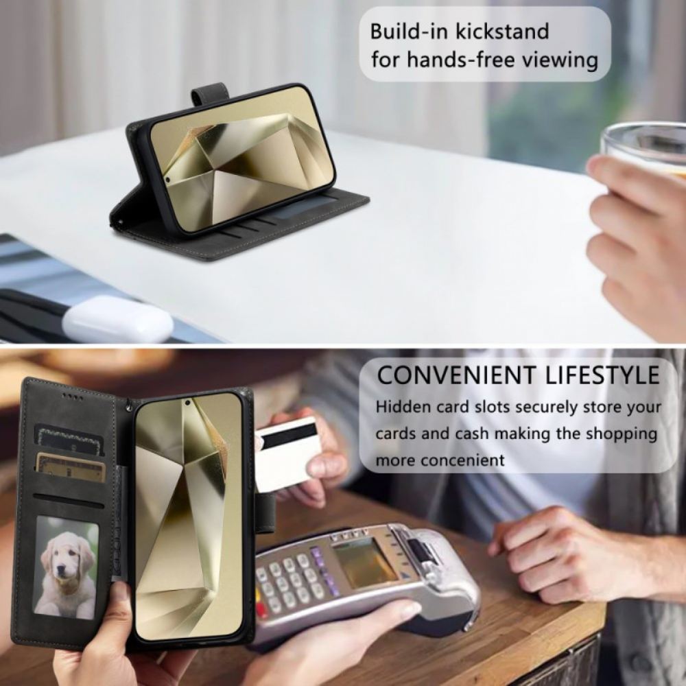 Peněženková Pouzdra Samsung Galaxy S26 Plus Kryty Na Mobil Mandala Semišový Efekt