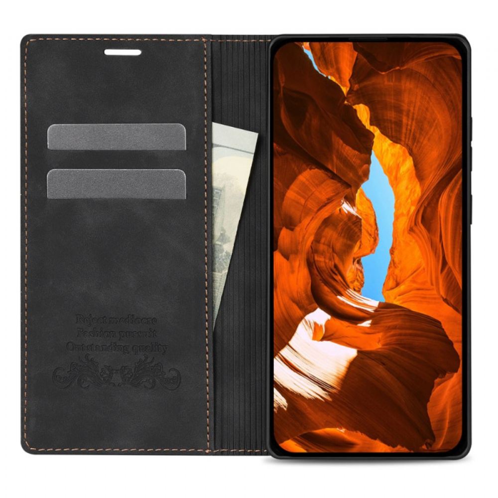 Kožené Pouzdro Folio Xiaomi 15t Lemování
