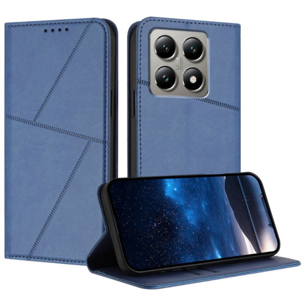 Kožené Pouzdro Folio Xiaomi 15t Linie