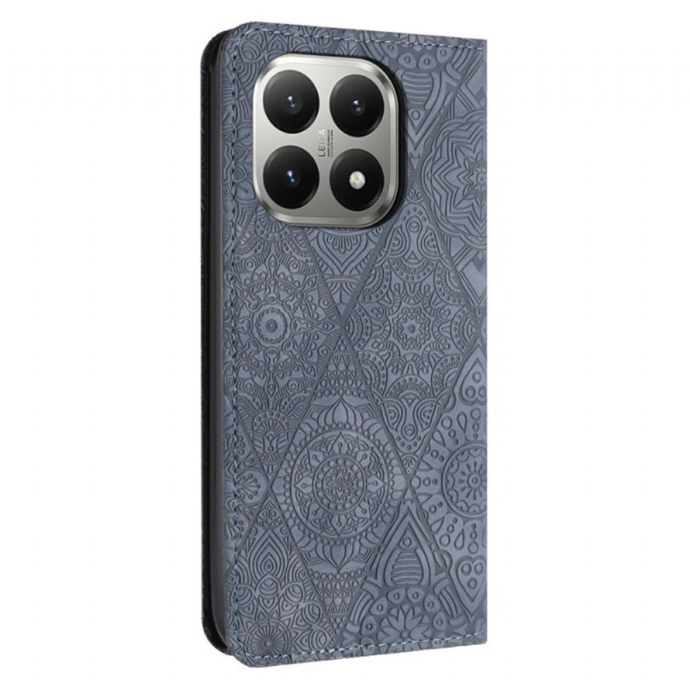 Kožené Pouzdro Folio Xiaomi 15t Patchwork